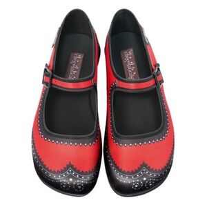 Hot Chocolate Habana Carmine Mary Jane Flats
